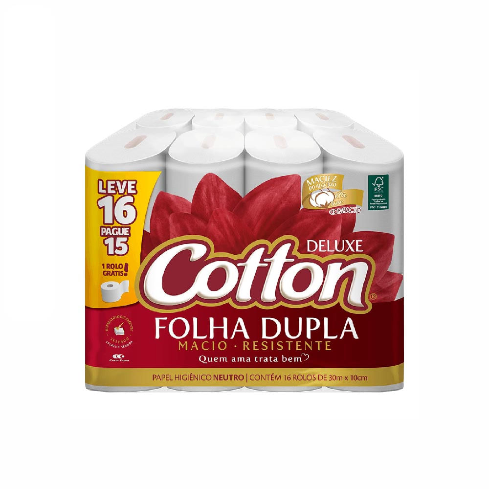 Papel Higienico Folha Dupla M Cotton Rolos Panvel Farm Cias