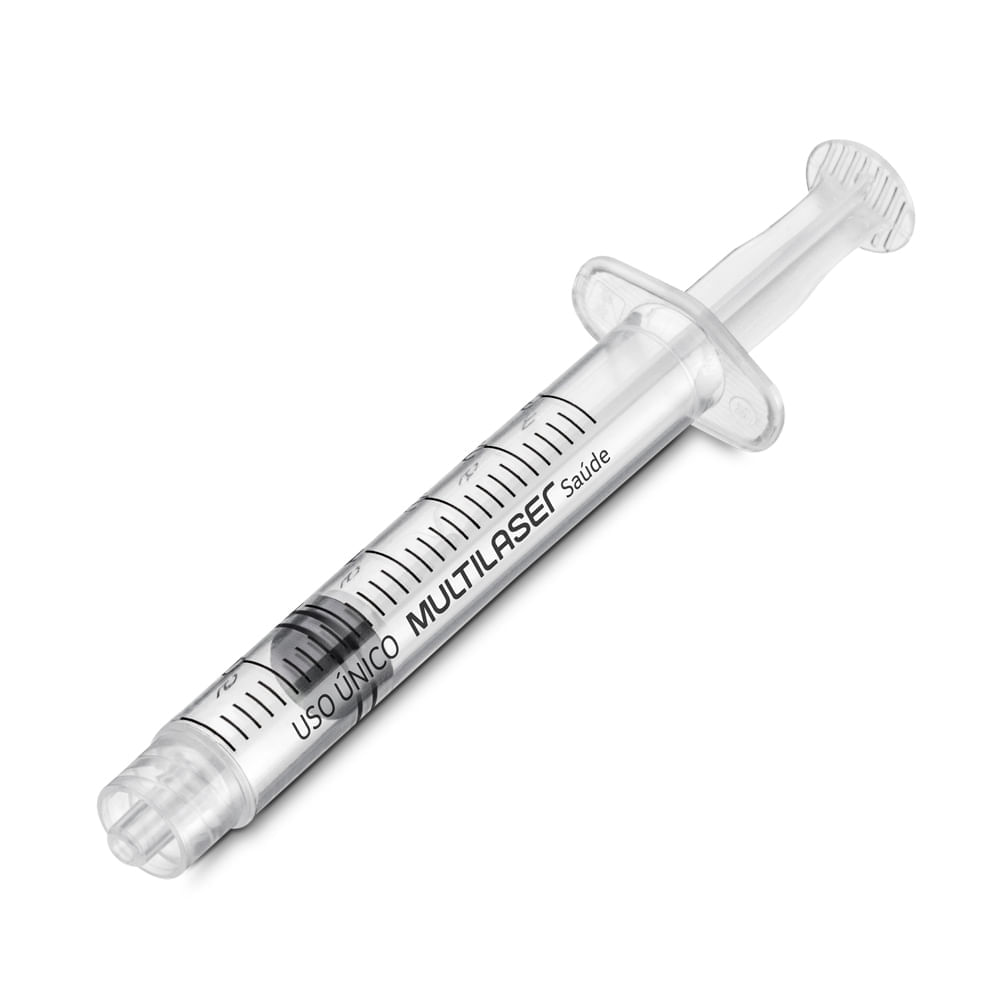 Seringa Luer Lock 3ml sem Agulha Caixa com 100 Unidades Multi Saúde HC445