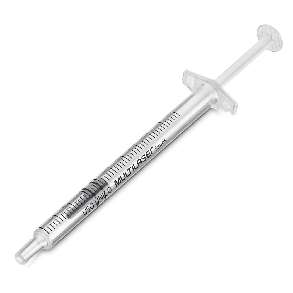 Seringa Luer Slip 1ml Sem Agulha Cx com 100 Unidades Multilaser Saúde HC442
