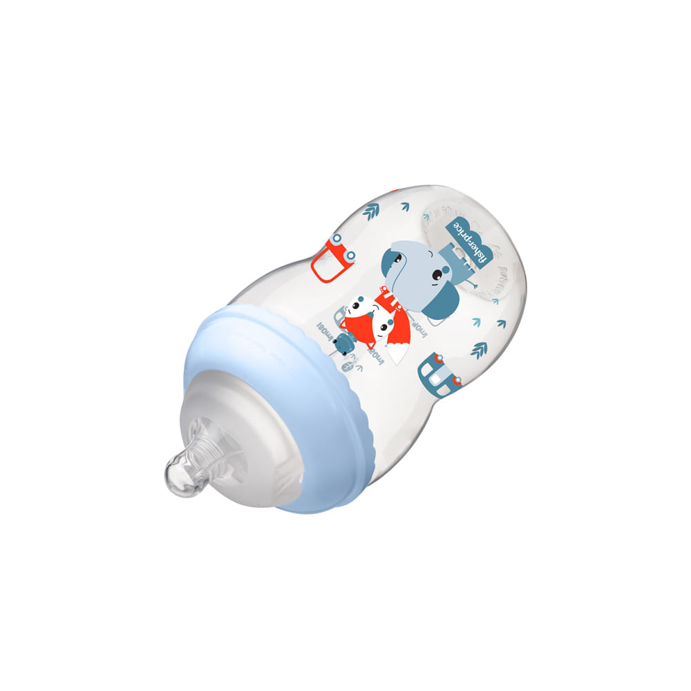 Mamadeira First Moments Marshmallow Azul 270ml Fisher Price - BB1029