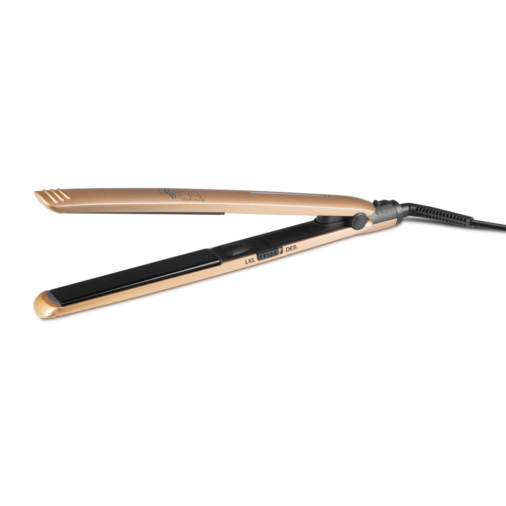 Prancha Modeladora Cerâmica Gold com Pontas Arredondadas Bivolt Multi EB068