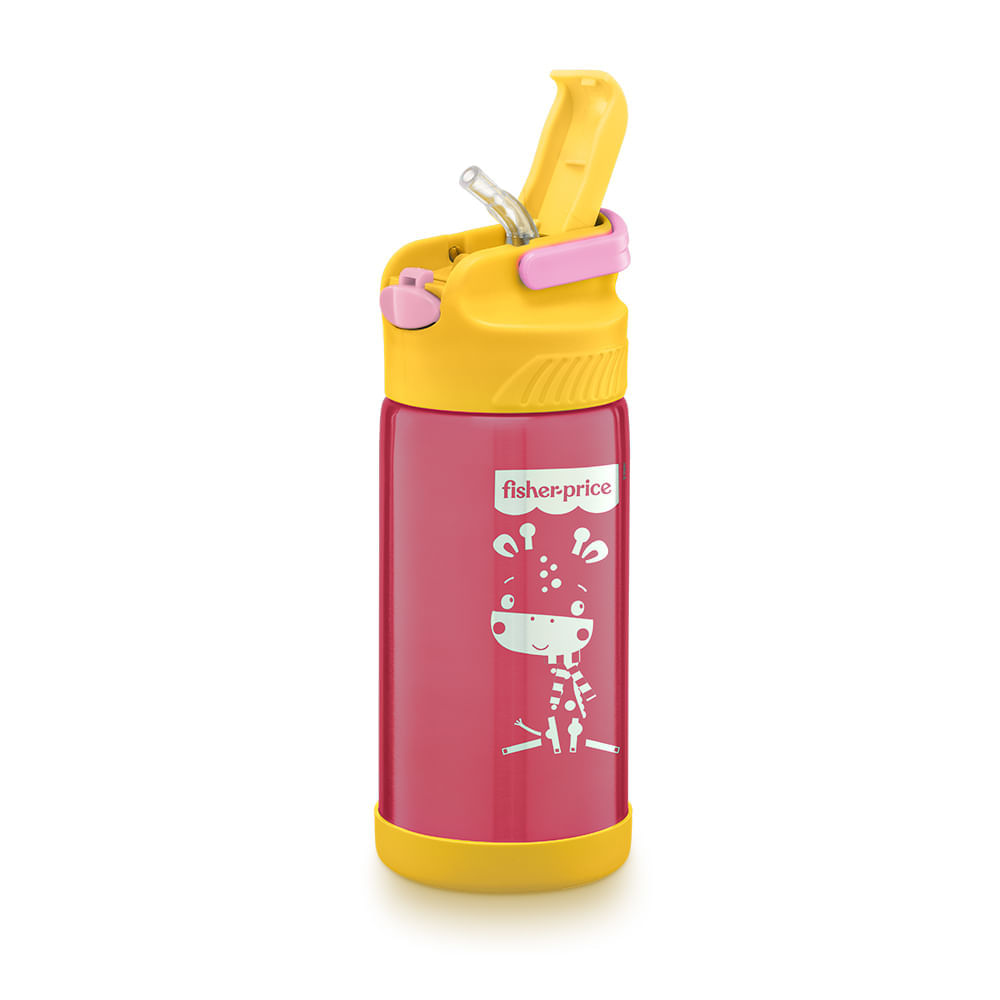 Copo Térmico Fisher Price Aço Inox Hot & Cold Rosa Cupcake 400 ml