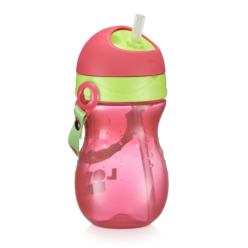 Copo com Canudo Playful Ballet 360 ml 12+M Rosa Fisher Price BB1019
