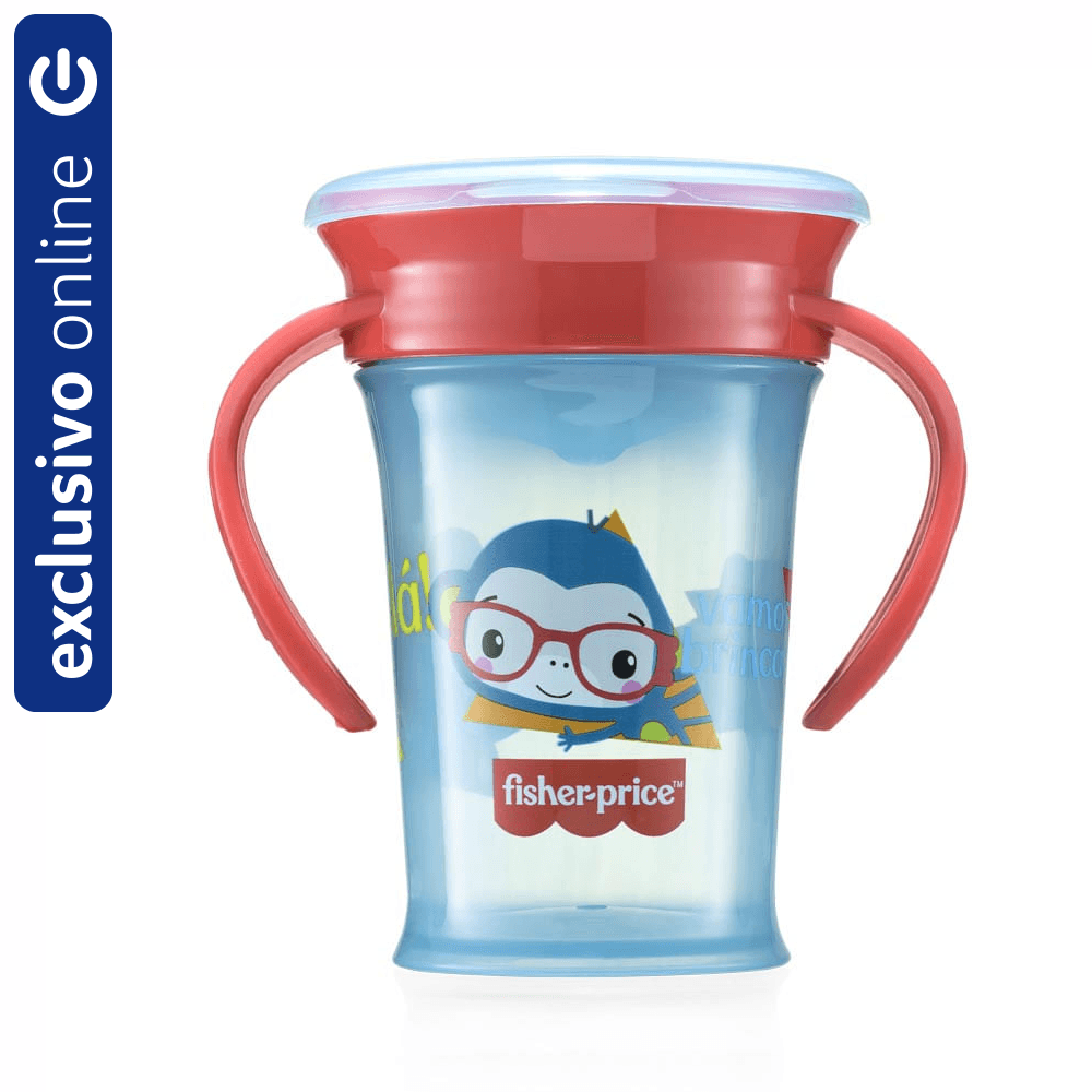 Copo de Treinamento Fisher Price First Moments Sweet Azul 210Ml