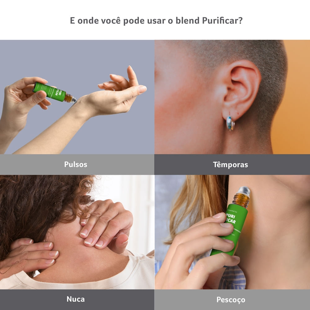 Óleo Essencial Roll On Purificar Multi Saúde HC381