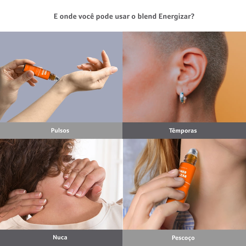 Óleo Essencial Roll-on Energizar Multi Saúde 10ml HC383