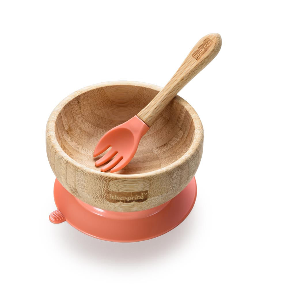 Garfo De Treinamento Fisher Price Silicone Rosa