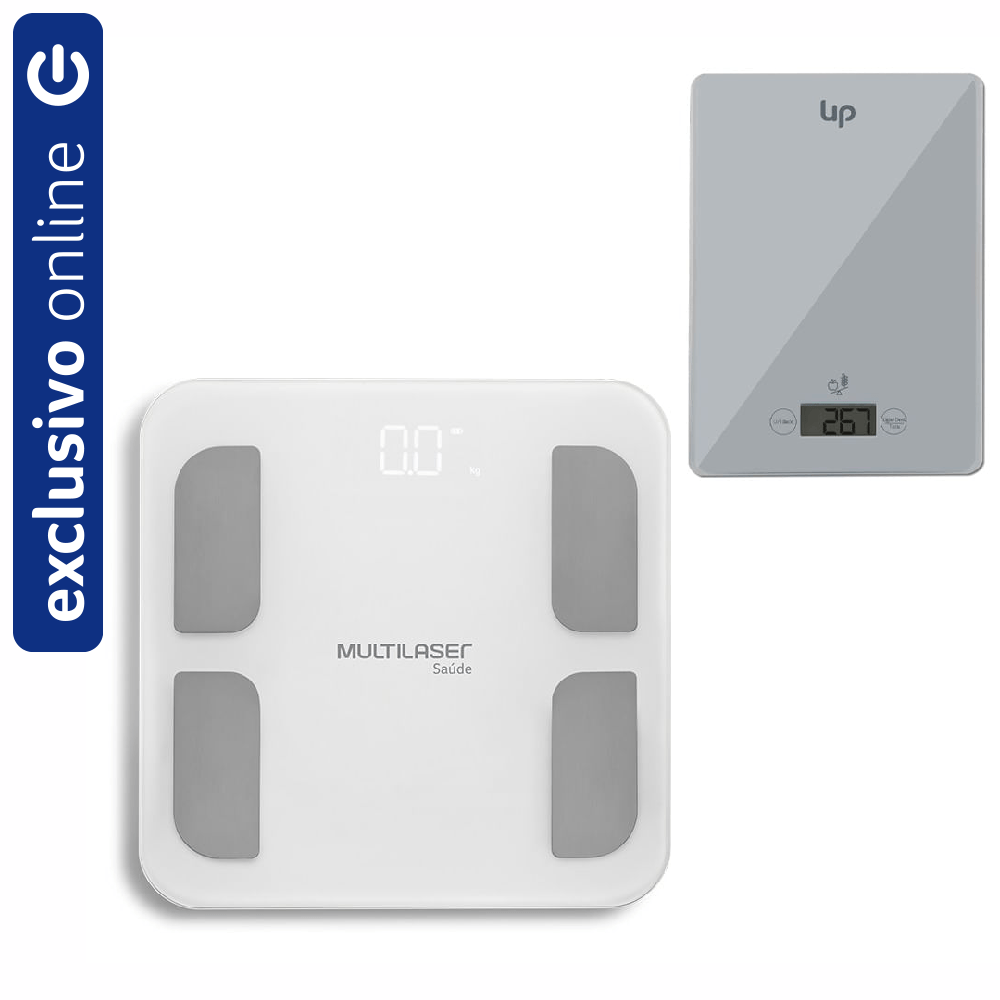 Balança com Bioimpedância e Handle BioHealth Pro e Balança De Cozinha - HC060K