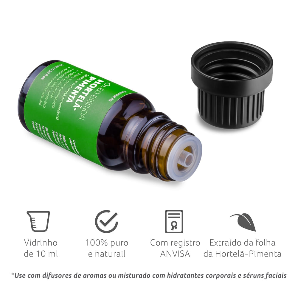 Óleo Essencial de Hortelã Pimenta 10 ml Multi Saúde HC407