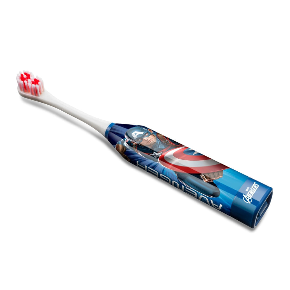 Escova Dental Elétrica Infantil Kids Health Pro Capitão América Marvel Multi Saúde HC089