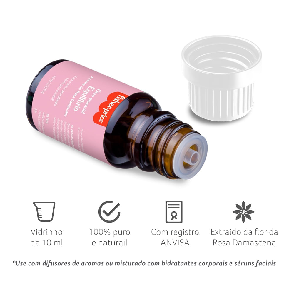 Óleo Essencial Equilíbrio Rosa Damascena Fisher Price 10Ml