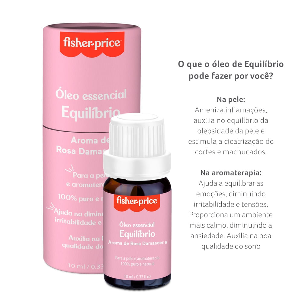 Óleo Essencial Equilíbrio Rosa Damascena Fisher Price 10Ml
