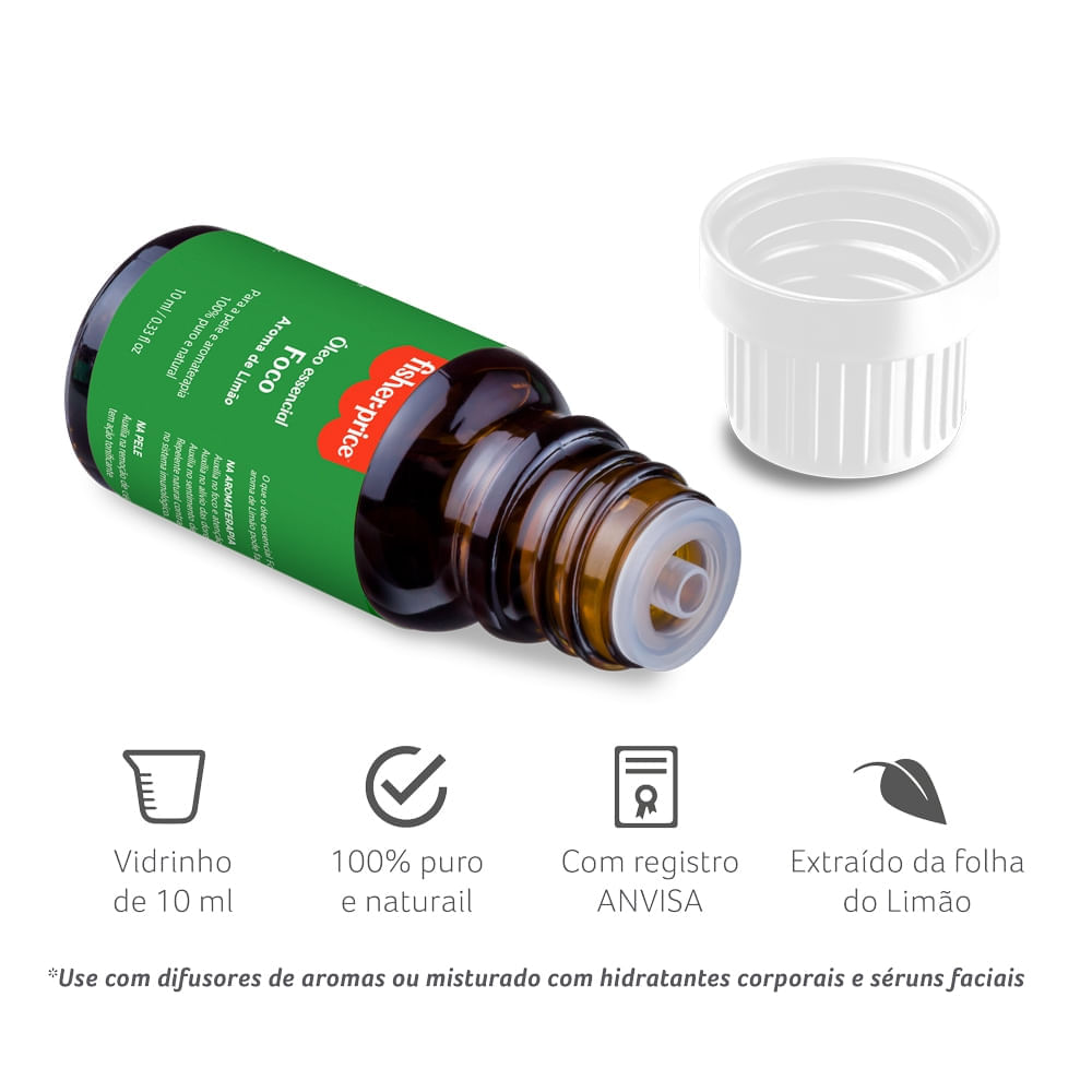 Óleo Essencial Foco Limão Fisher Price 10Ml