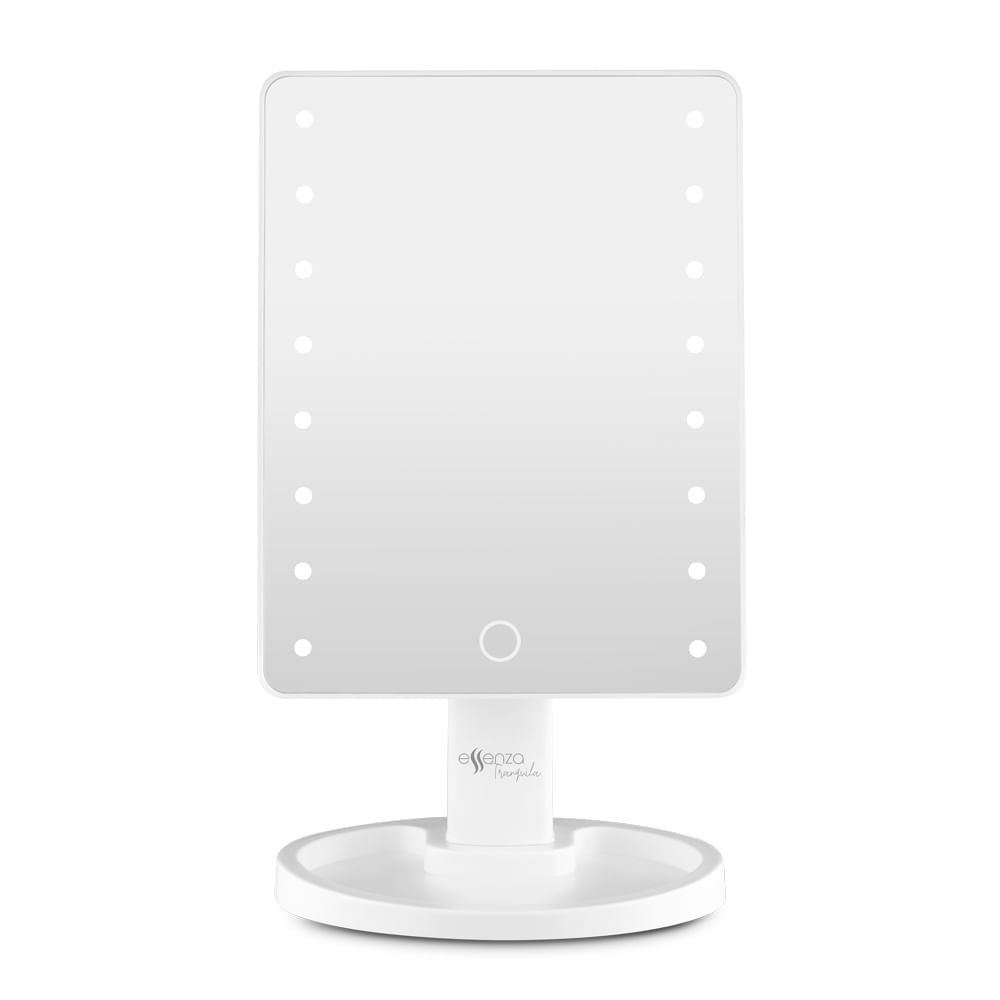 Kit Espelho de Mesa Touch E Prancha Modeladora Vermelha Essenza  - Bivolt