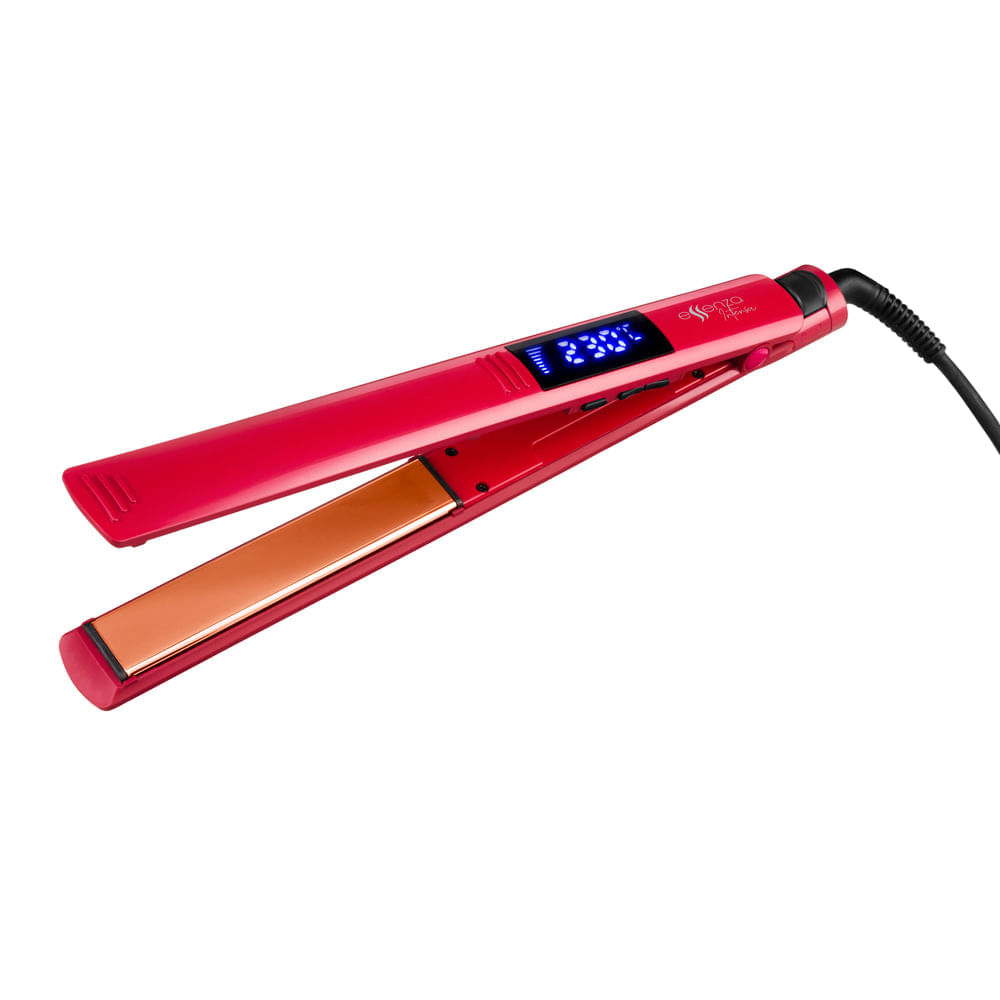 Kit Espelho de Mesa Touch E Prancha Modeladora Vermelha Essenza  - Bivolt