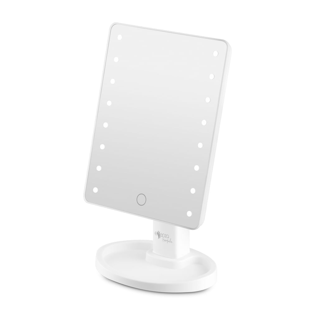 Kit Espelho de Mesa Touch E Prancha Modeladora Vermelha Essenza  - Bivolt