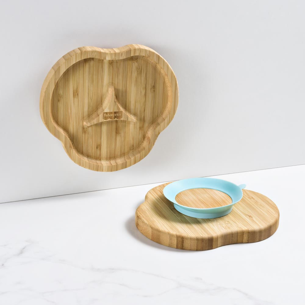 Prato Raso com Divisórias e Ventosa Fisher Price Azul
