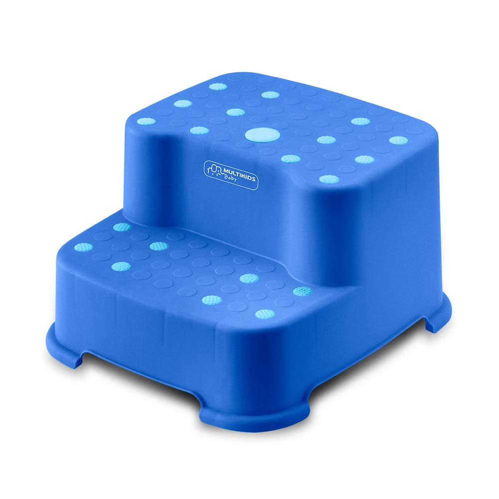 Kit Desfralde Escadinha Infantil E Redutor de Assento Multikids Baby Azul