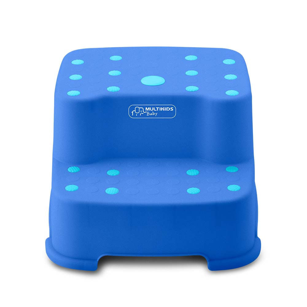 Kit Desfralde Escadinha Infantil E Redutor de Assento Multikids Baby Azul