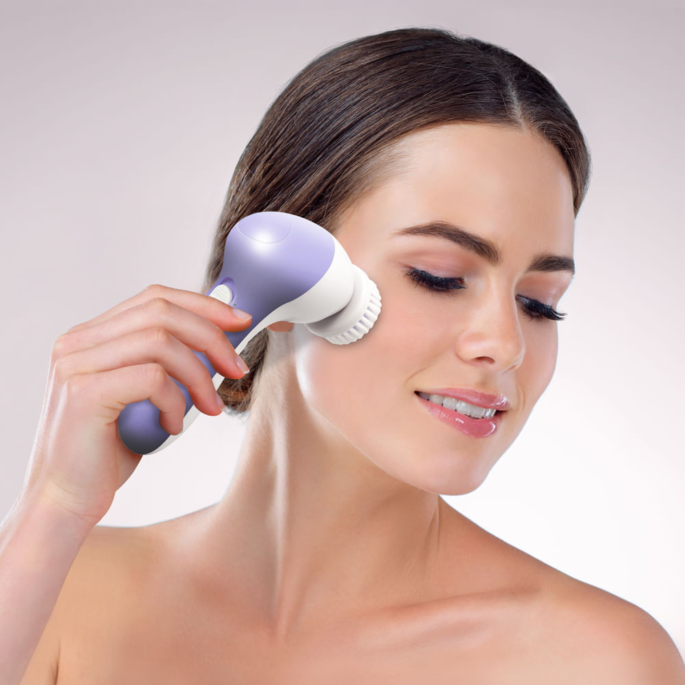 Escova E Massageador Facial Lilás Essenza