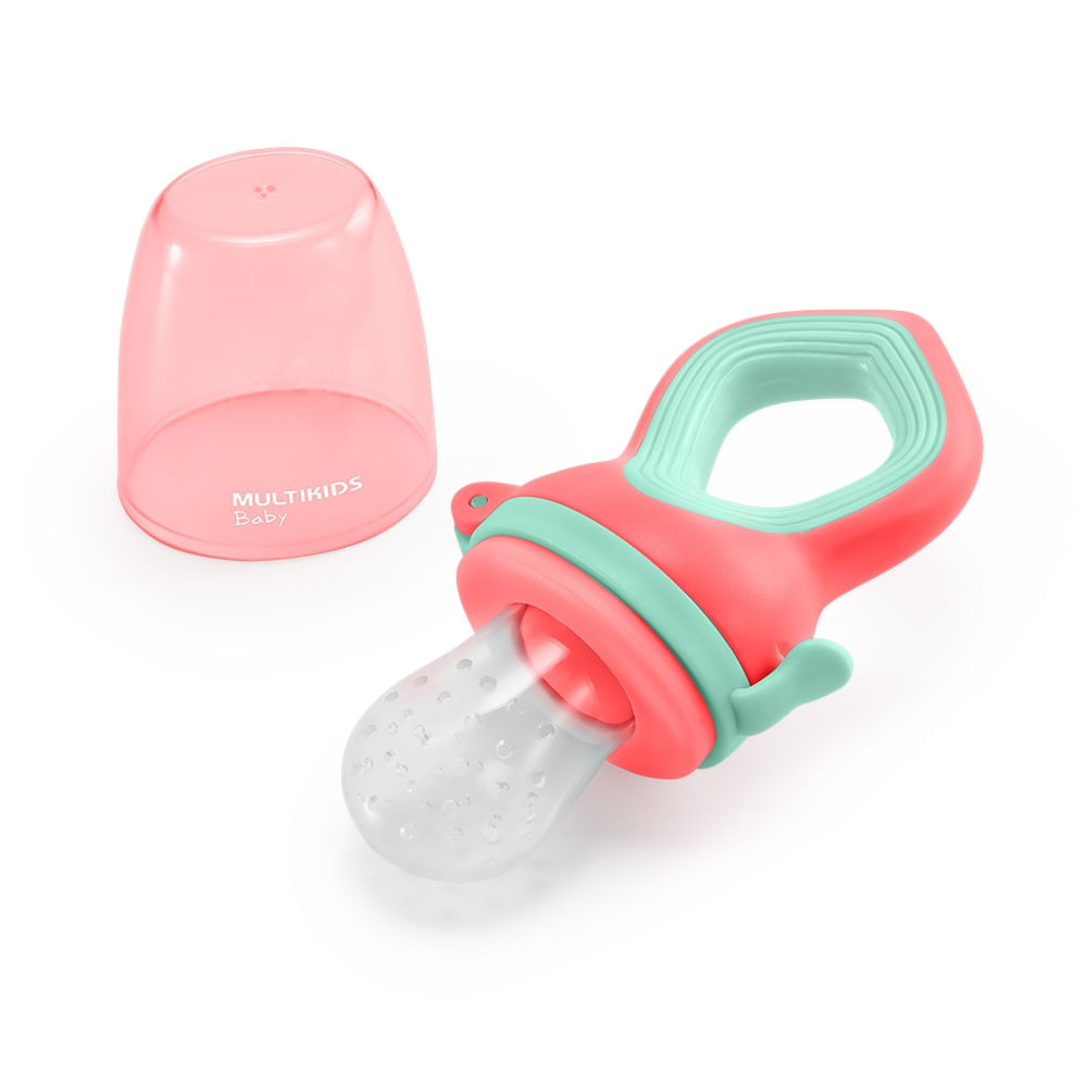 Alimentador com Tela de Silicone Funny Meal 6+M Rosa Multikids Baby BB1099