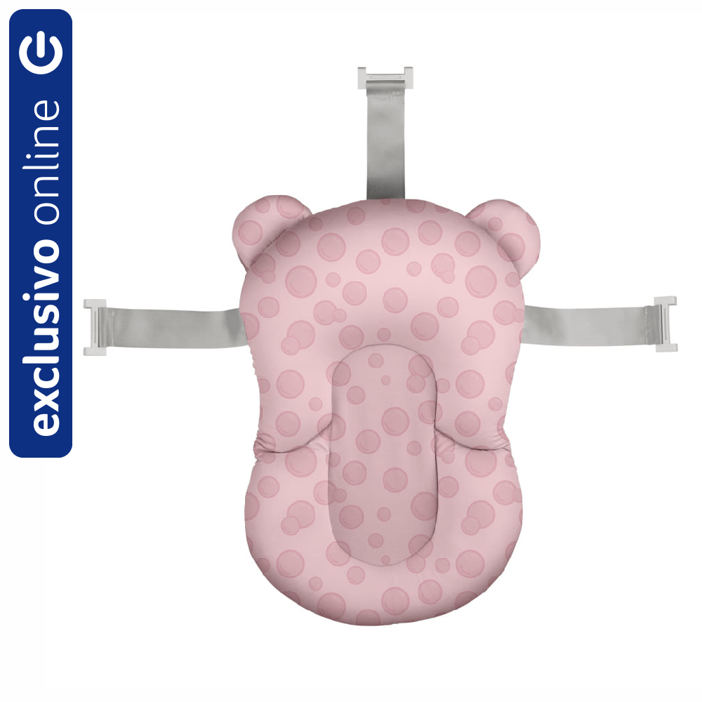 Almofada De Banho Multikids Baby Sosseguinho 0+M Rosa.