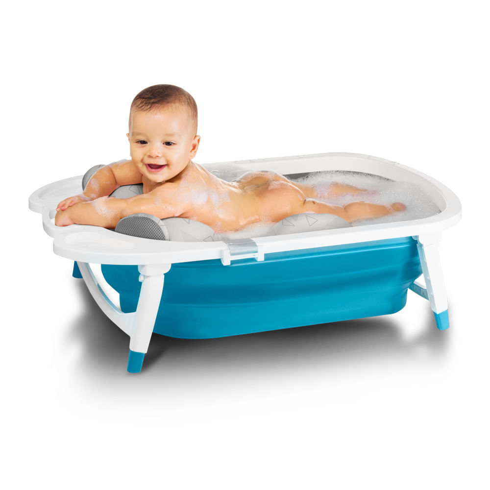 Almofada De Banho Multikids Baby Sosseguinho 0+M Cinza.