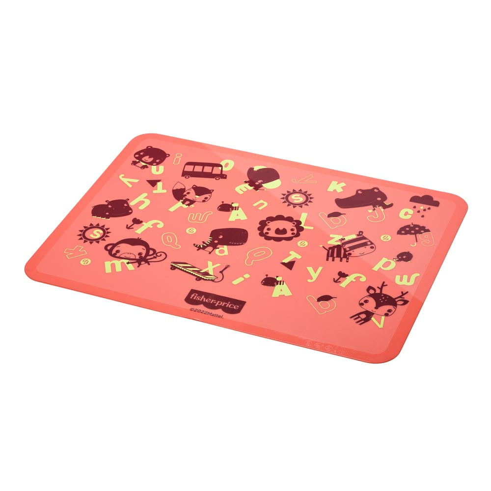 Lugar Americano Fisher Price Em Silicone Estampado Yummy Coral
