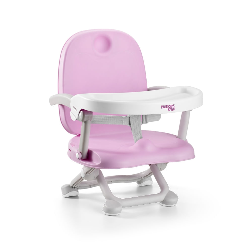 Cadeira de Alimentação Elevatória para Refeição Peanuts 6M-15Kgs Rosa Multikids Baby BB108