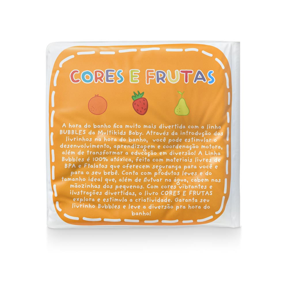 Livro De Banho Cores E Frutas Multikids Baby