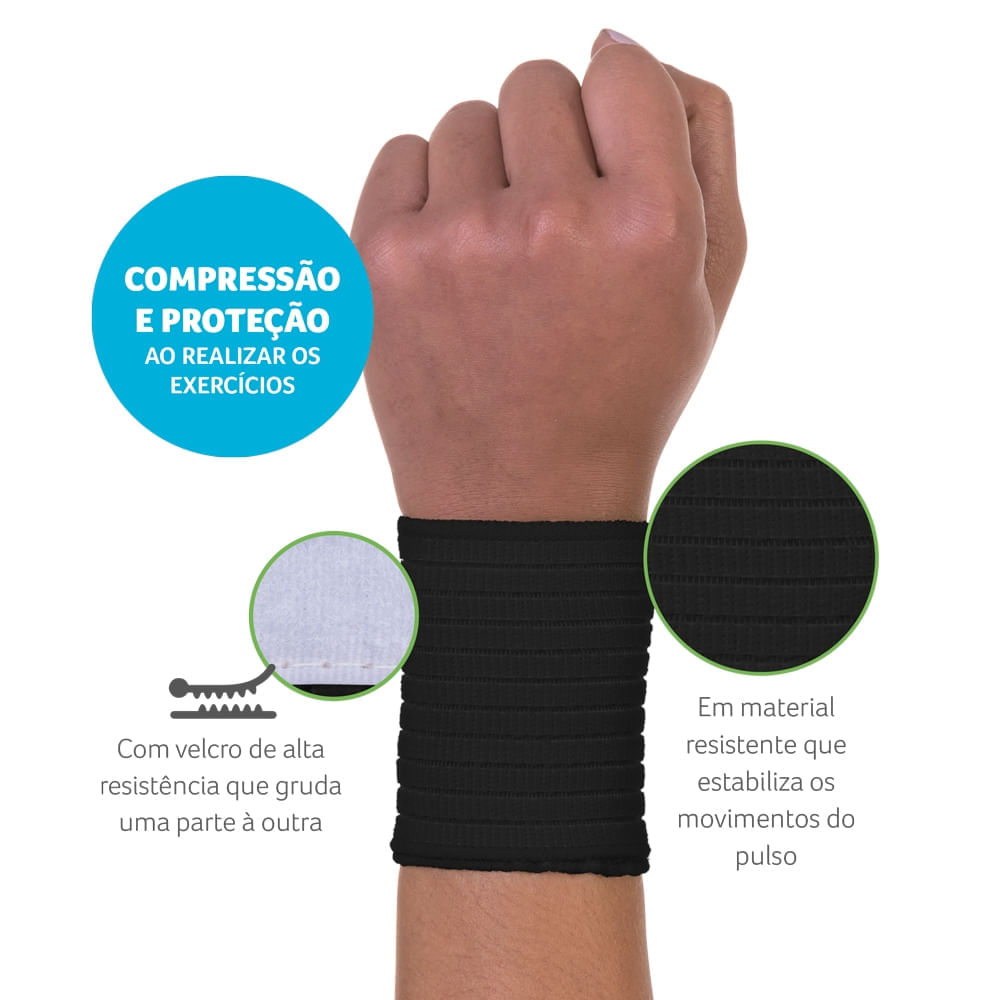 Munhequeira com Velcro Multilaser Saúde HC336