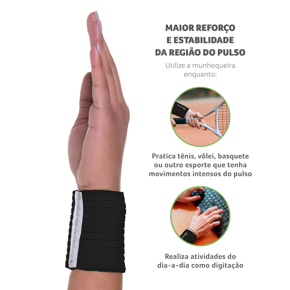 Munhequeira com Velcro Multilaser Saúde HC336