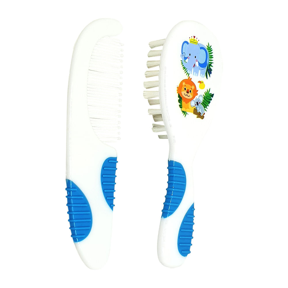 Conjunto Para Cabelo Multikids Baby Soft Touch Azul