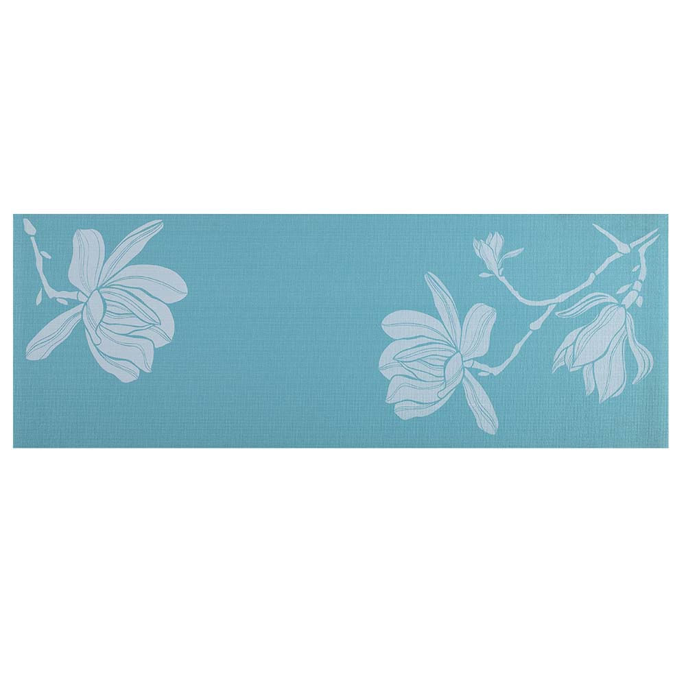 Tapete De Yoga Premium Com Estampa Flores Azul Atrio ES218
