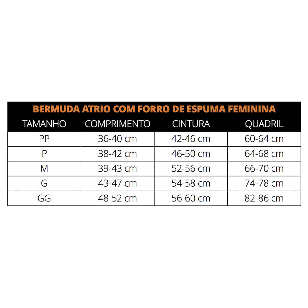 Bermuda de Ciclismo Feminina Tam PP Atrio - VB056