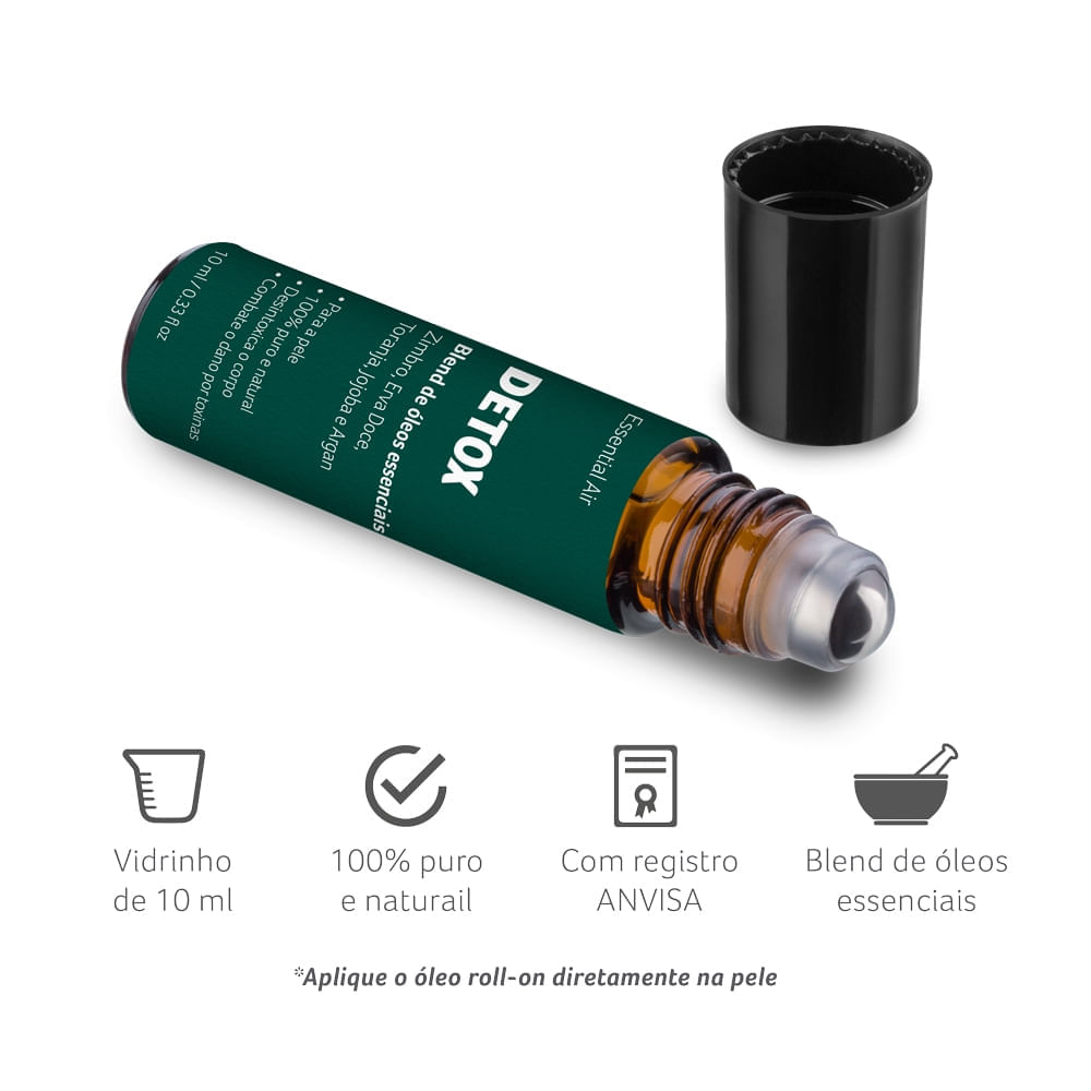 Óleo Essencial Roll On Detox 10ml Multi Saúde HC380