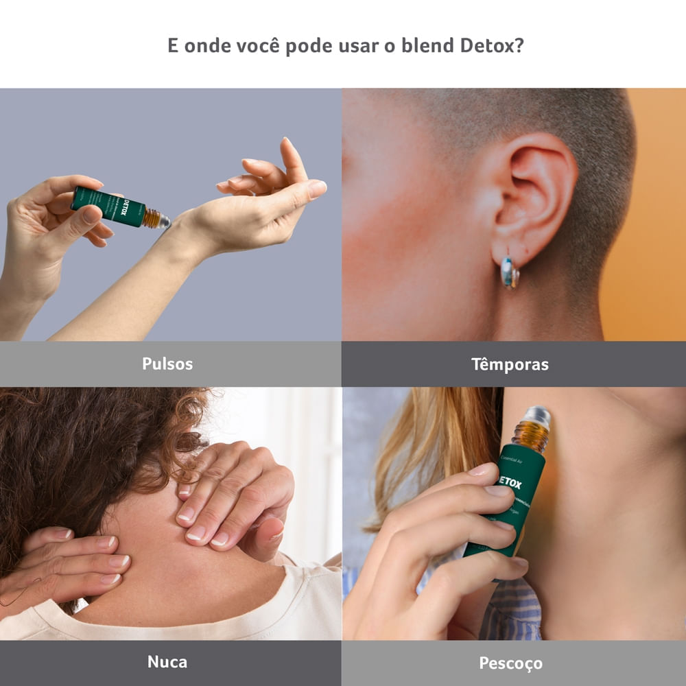 Óleo Essencial Roll On Detox 10ml Multi Saúde HC380