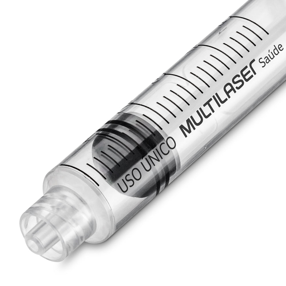 Seringa Luer Lock 5ml sem Agulha CX com 100 Unidades Multi Saúde HC449