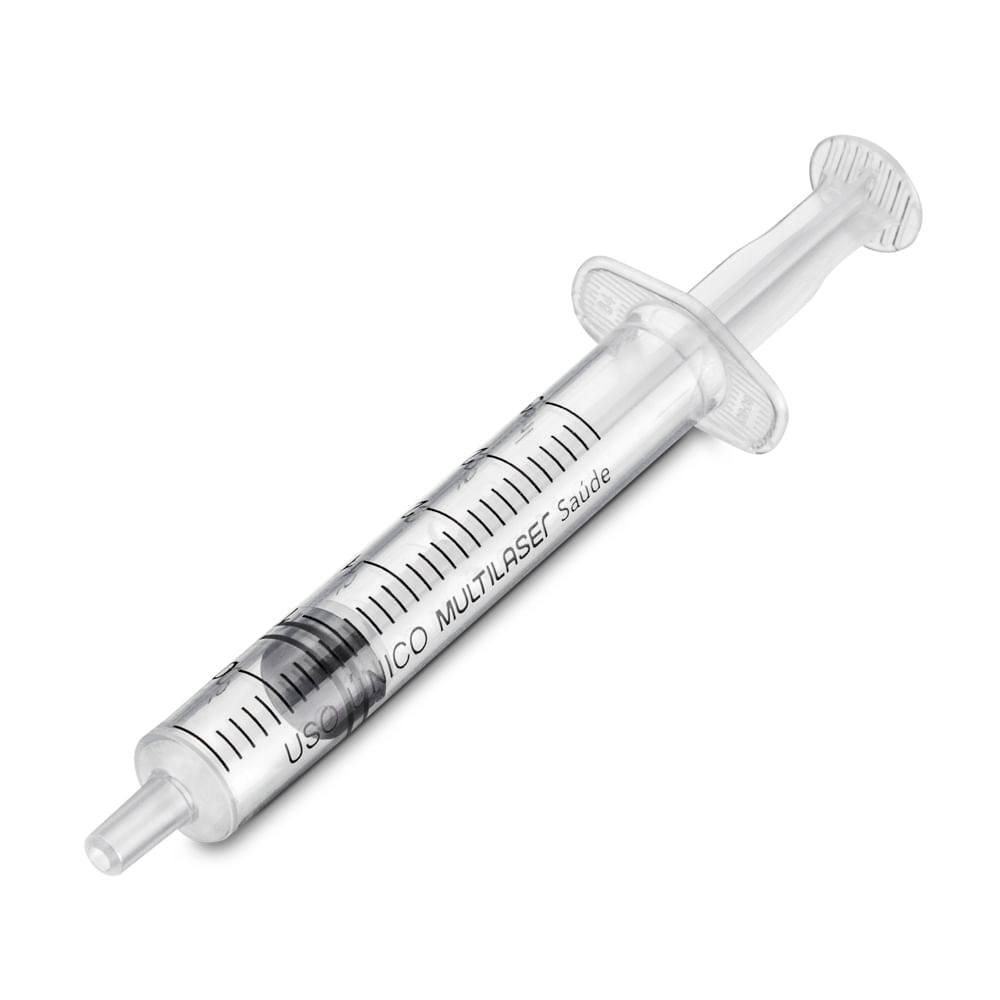 Seringa Luer Slip 3ml sem Agulha CX com 100 Unidades Multi Saúde HC446