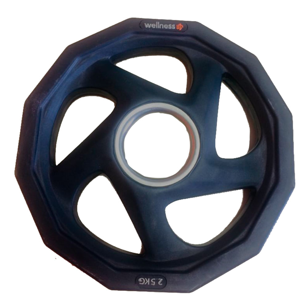 Anilha Olimpica Rubber 5 Furos de 2,00Kg - WK013