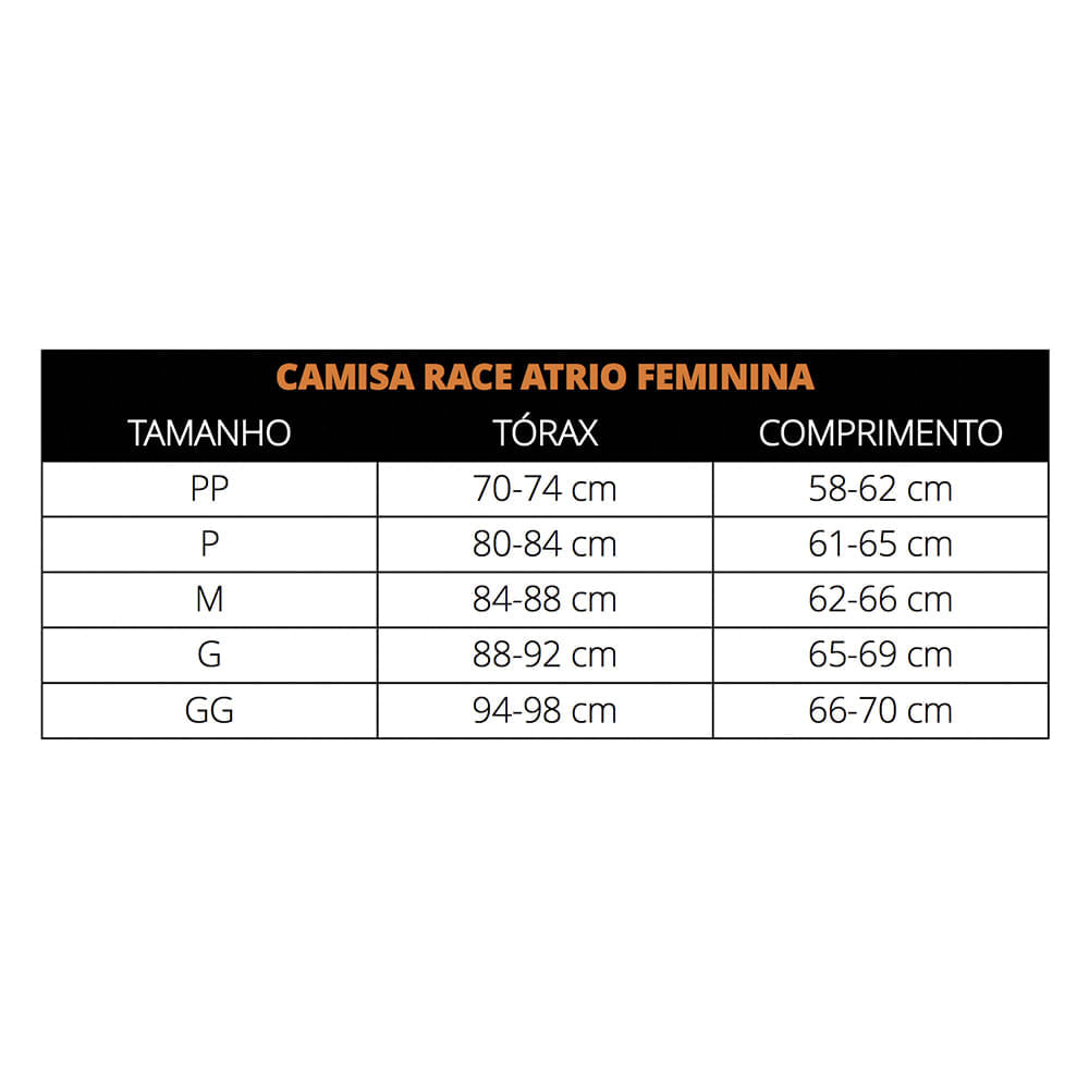 Camisa de Ciclismo Race Feminina Tam. PP Atrio