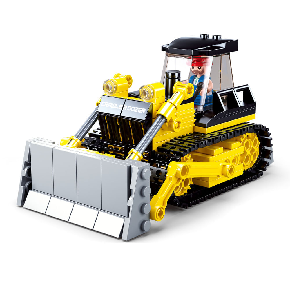 Blocos de Montar Cubic Construção Escavadeira 231 Peças Multikids