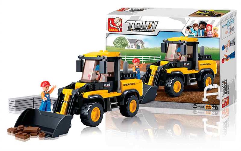 Blocos De Montar Construção Empilhadeiras Colorido 212 Peças Multikids