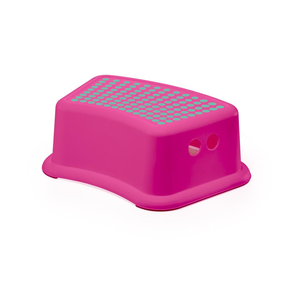 Degrau Infantil com Antiderrapantes Step Up Rosa Multikids Baby BB1008