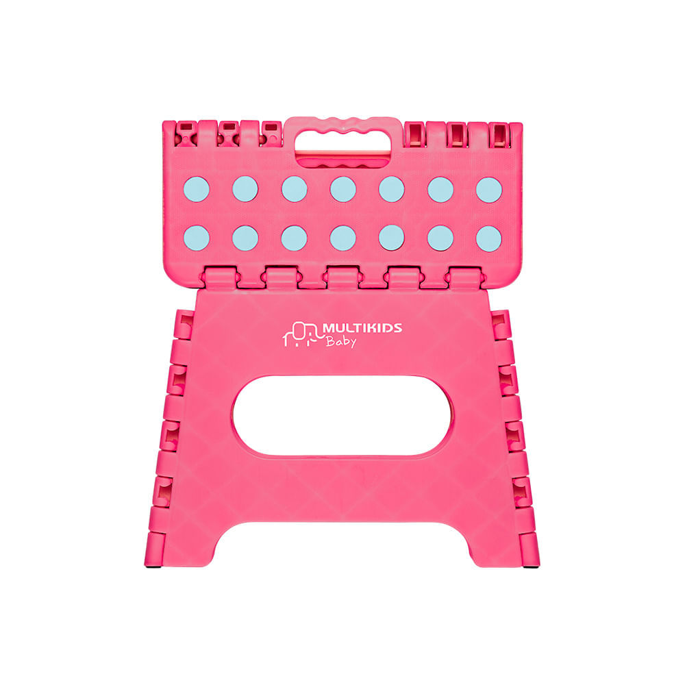 Banquinho Multiuso Dobrável Flop Rosa Multikids Baby