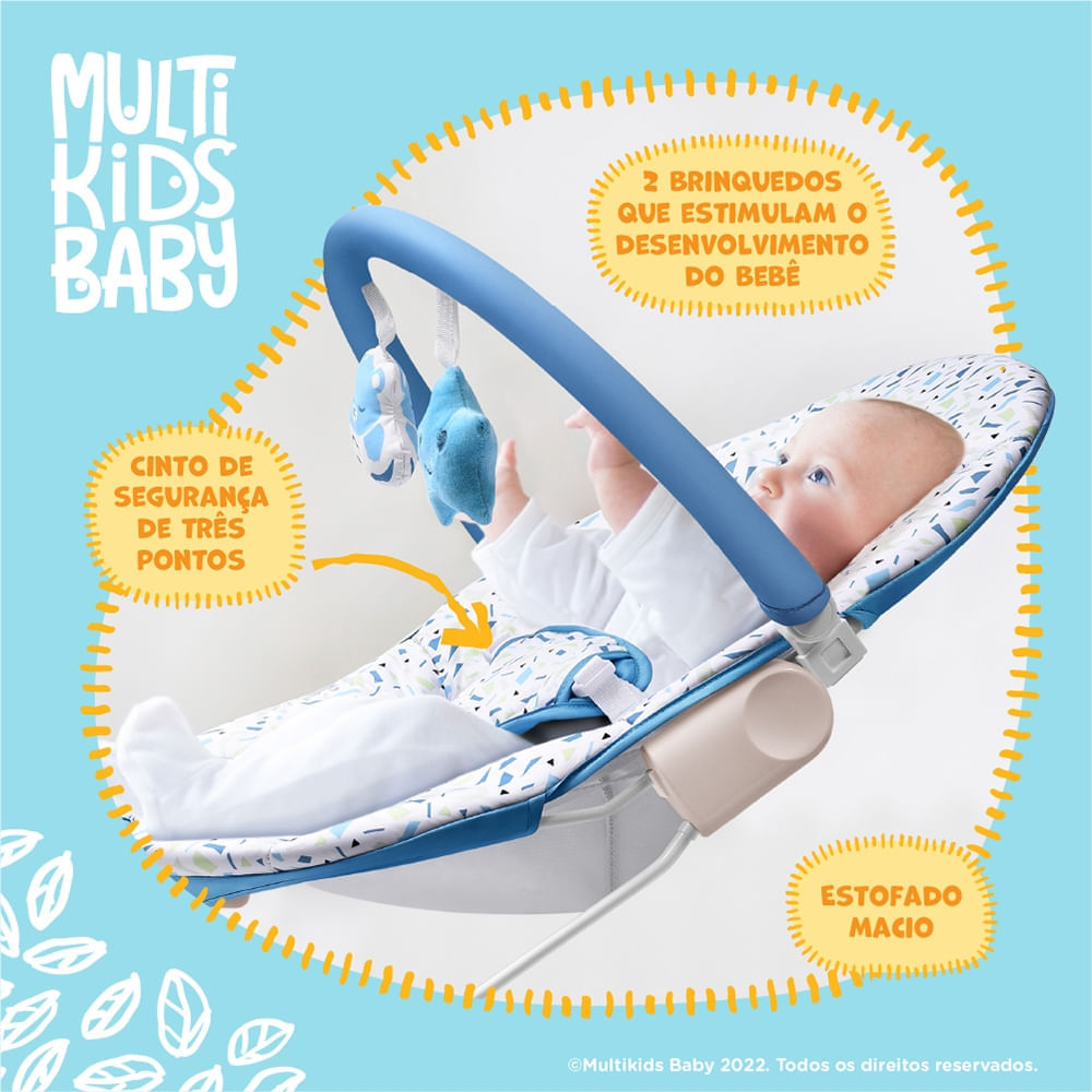 Cadeira De Descanso Nap Time 0-11kgs Azul Multikids Baby