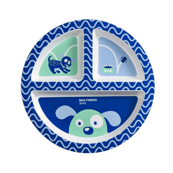 Prato Raso Com Divisórias Multikids Baby Azul