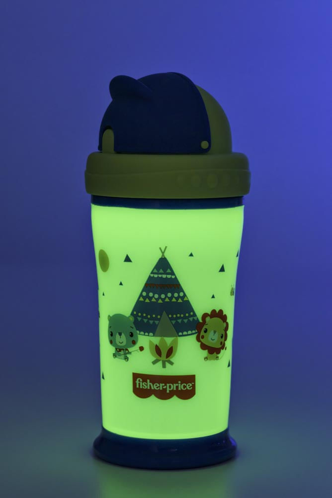 Copo Playful Glow in The Dark Azul Star 240ml Fisher Price