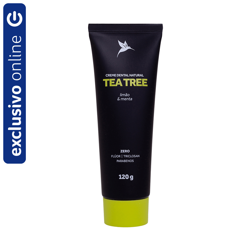 Creme Dental PuraVida Tea Tree, Limão e Menta 120G