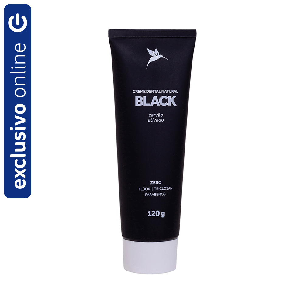 Creme Dental PuraVida Natural Black Carvão Ativado 120G